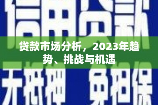 云霄贷款市场分析，2023年趋势、挑战与机遇