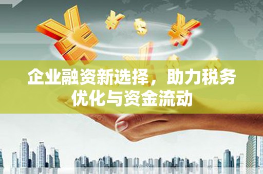 云霄企业融资新选择，助力税务优化与资金流动