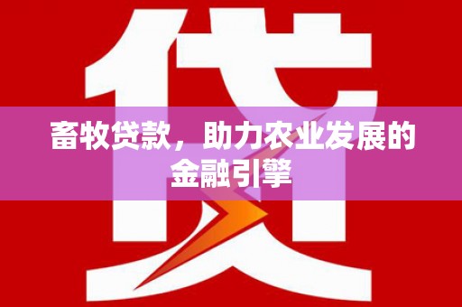 云霄畜牧贷款，助力农业发展的金融引擎