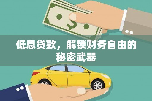 云霄低息贷款，解锁财务自由的秘密武器