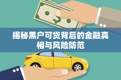 云霄揭秘黑户可贷背后的金融真相与风险防范