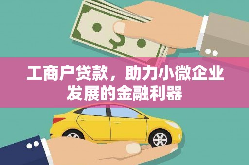 云霄工商户贷款，助力小微企业发展的金融利器