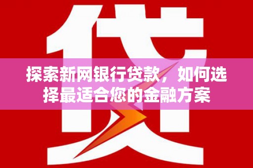 云霄探索新网银行贷款，如何选择最适合您的金融方案