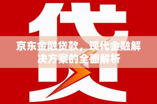 云霄京东金融贷款，现代金融解决方案的全面解析