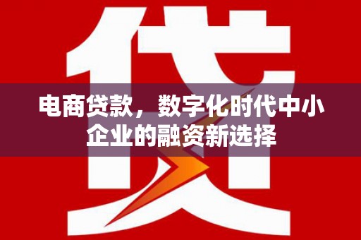 云霄电商贷款，数字化时代中小企业的融资新选择