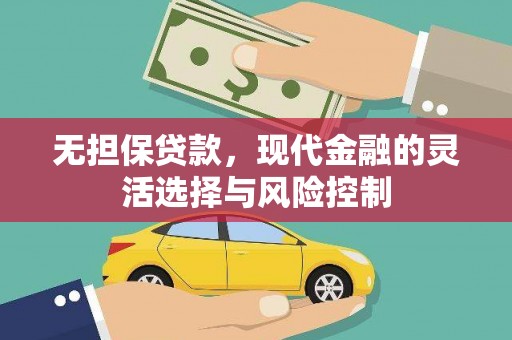 云霄无担保贷款，现代金融的灵活选择与风险控制