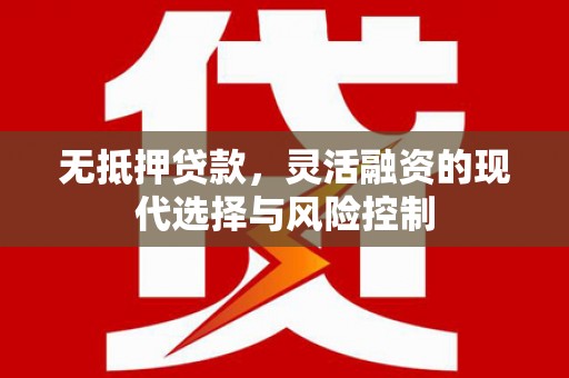 云霄无抵押贷款，灵活融资的现代选择与风险控制