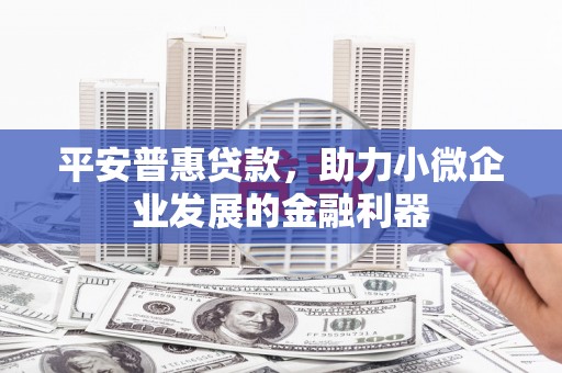 云霄平安普惠贷款，助力小微企业发展的金融利器