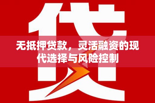云霄无抵押贷款，灵活融资的现代选择与风险控制