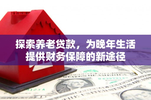 云霄探索养老贷款，为晚年生活提供财务保障的新途径