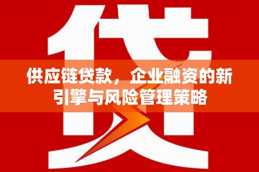 云霄供应链贷款，企业融资的新引擎与风险管理策略