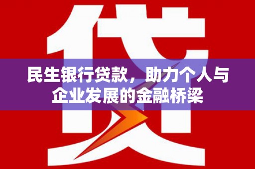 云霄民生银行贷款，助力个人与企业发展的金融桥梁