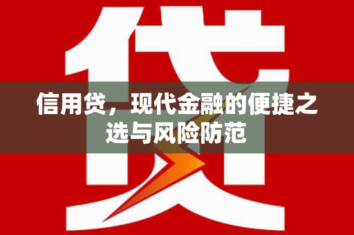 云霄信用贷，现代金融的便捷之选与风险防范