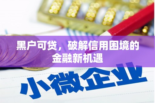 云霄黑户可贷，破解信用困境的金融新机遇