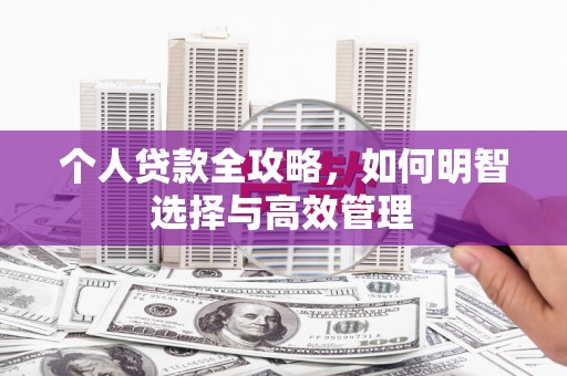 云霄个人贷款全攻略，如何明智选择与高效管理