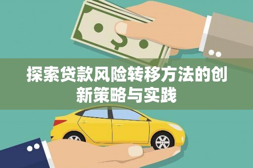 云霄探索贷款风险转移方法的创新策略与实践